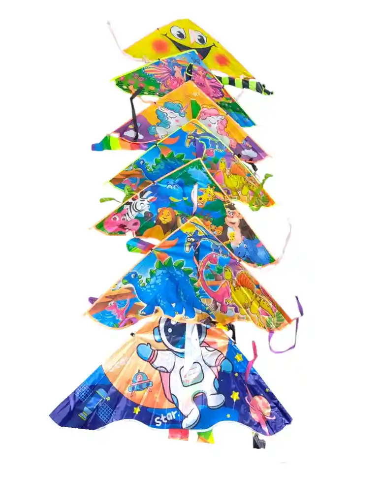 Cometa Triangular Mediana Para Volar Niños Varios Motivos 92*50cm
