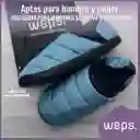 Pantuflas Termicas Antideslizantes Unisex - Weps - Azul Talla 39