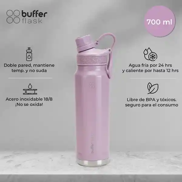 Termo Botella Agua Termica Buffer Acero Inoxidable + Tapas