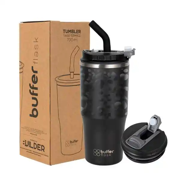 Mug Vaso Termo Agua Cafe 700ml Buffer Acero Inox + Tapas