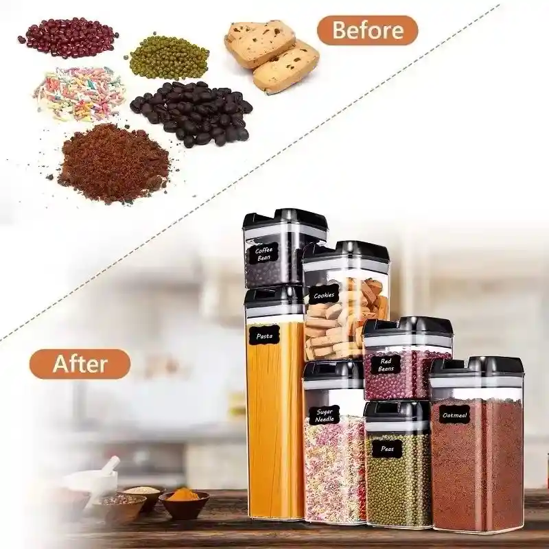 Set Contenedores Hermeticos De Cocina X 7 Pzs