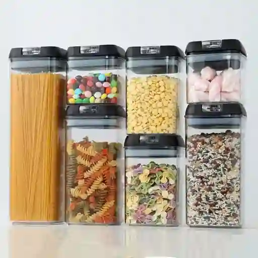 Set Contenedores Hermeticos De Cocina X 7 Pzs
