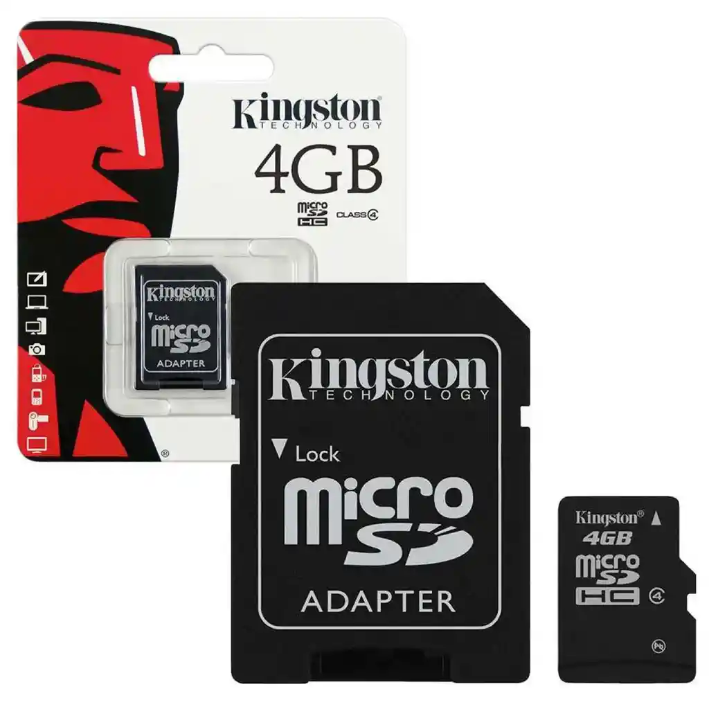 Memoria Kingston Micro Sd 4 Gb Clase 10 + Adaptador Sd