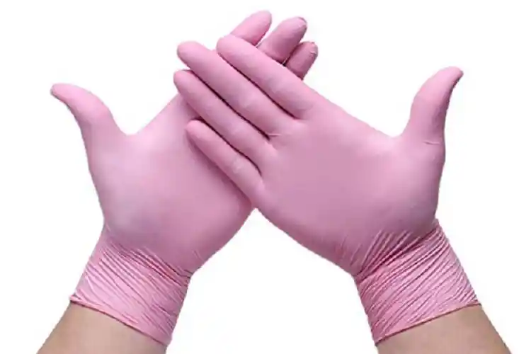 Guantes De Nitrilo Color Rosada Talla Mcaja X 100 Unidades