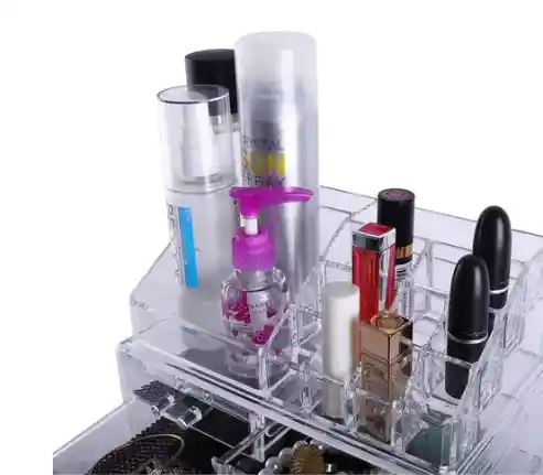 Organizador Maquillaje Cosmético Brocha Labial Tocador Cajon