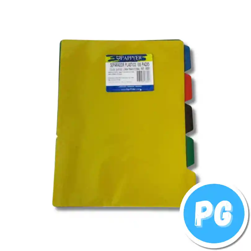 Paquete De Separador Plastico X5 Unds Carta 2 O 3 Huecos