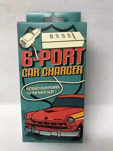 Hub Cargador Para Carro Con 6 Puertos Usb