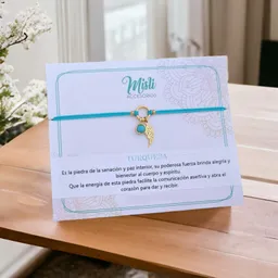 Pulseras Ala Y Cuarzos - Piedras Natural Turquesa