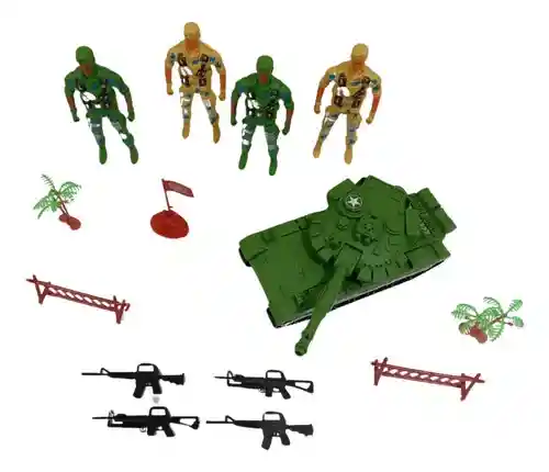 Kit Soldados Militares Juguete + Tanque De Guerra