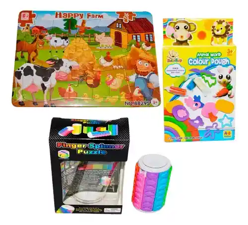 Kit Figdet Rubik Rompecabezas Plastilina Moldes Juguetes