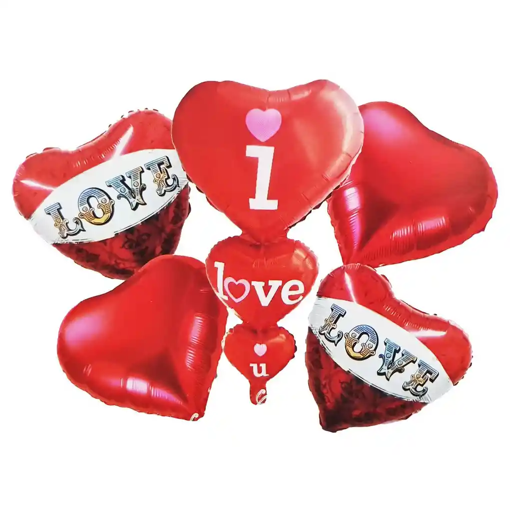 Kit Set Globo Amor Love San Valentin Metalizado Decoraciòn