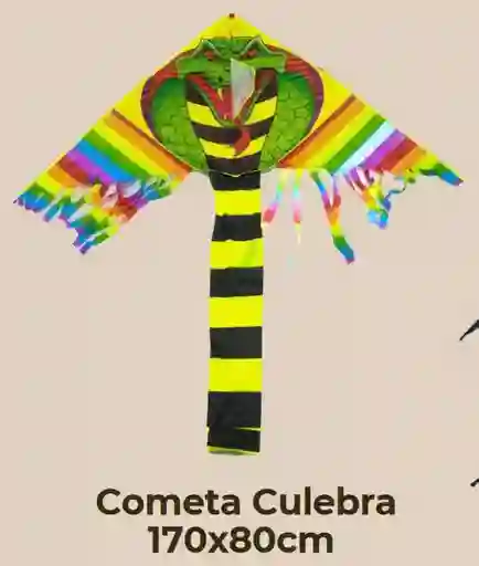 Cometa Mediana Para Volar Motivo Culebra 170x80cm Ref: 7010 Madeja De Pita Incluida