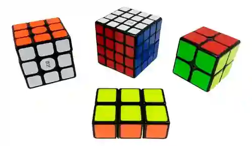 Cubo Profesional + 4 Cubos Rubik 2x2 - 3x3 - 3x2 - 4x4