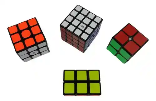 Cubo Profesional + 4 Cubos Rubik 2x2 - 3x3 - 3x2 - 4x4