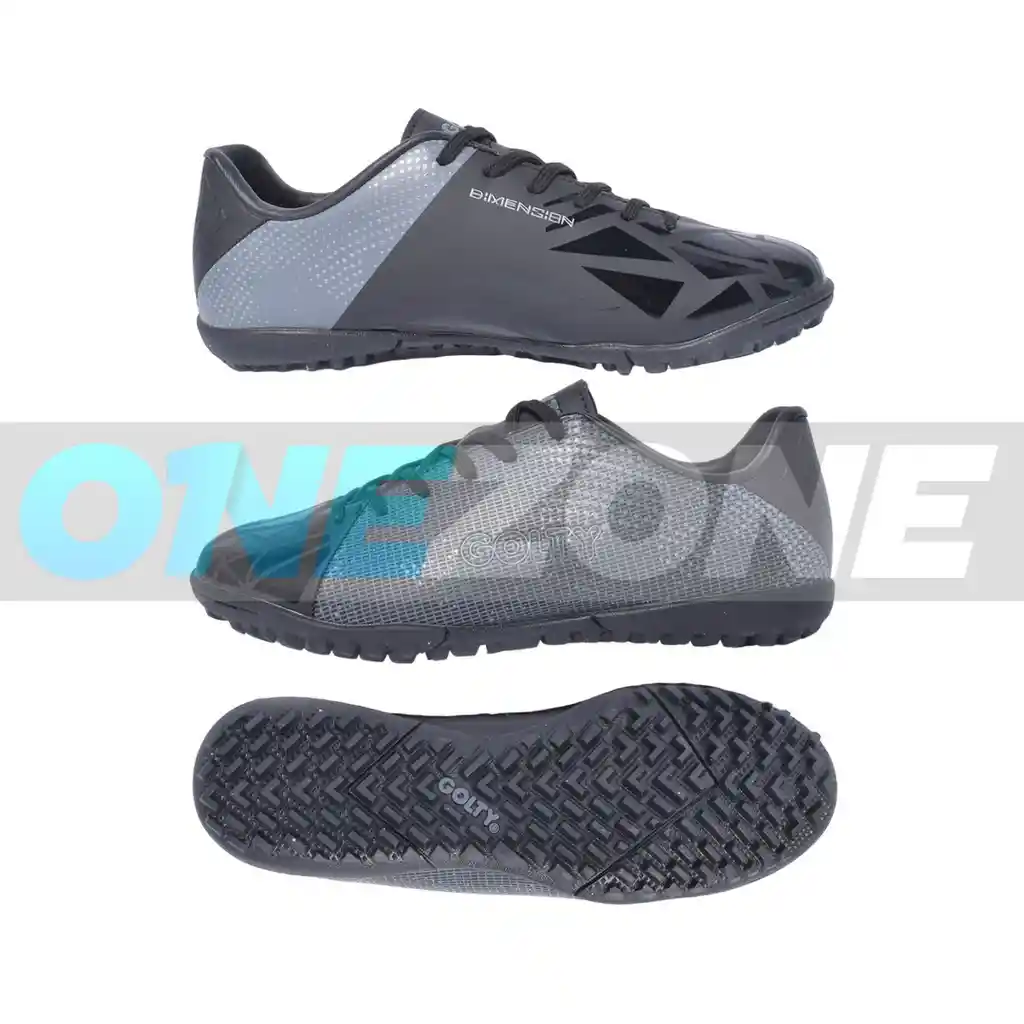 Zapatillas Turf Golty Junior Formación Dimension-f5 Talla: 3.5/ Negro