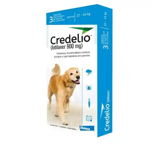 Credelio Perro 22-45 Kg X Tableta (azul)