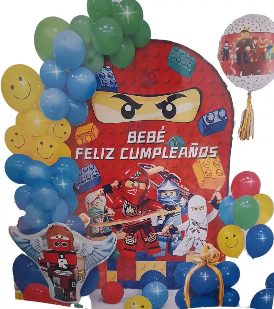 Kit Globos De Roblox Feliz Cumpleaños