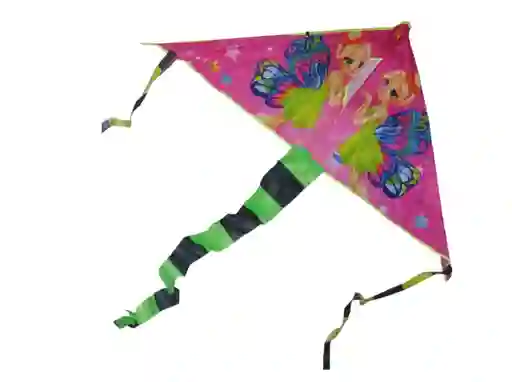 Cometa Grande Triangular Para Volar Motivo Hadas 130*60cm