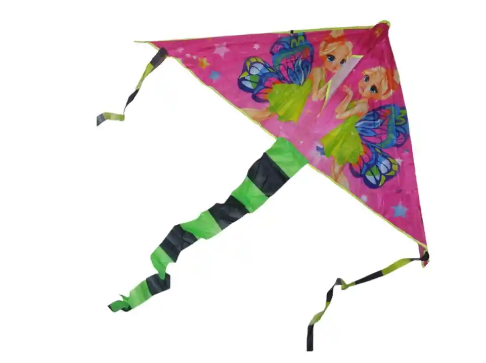 Cometa Grande Triangular Para Volar Motivo Hadas 130*60cm