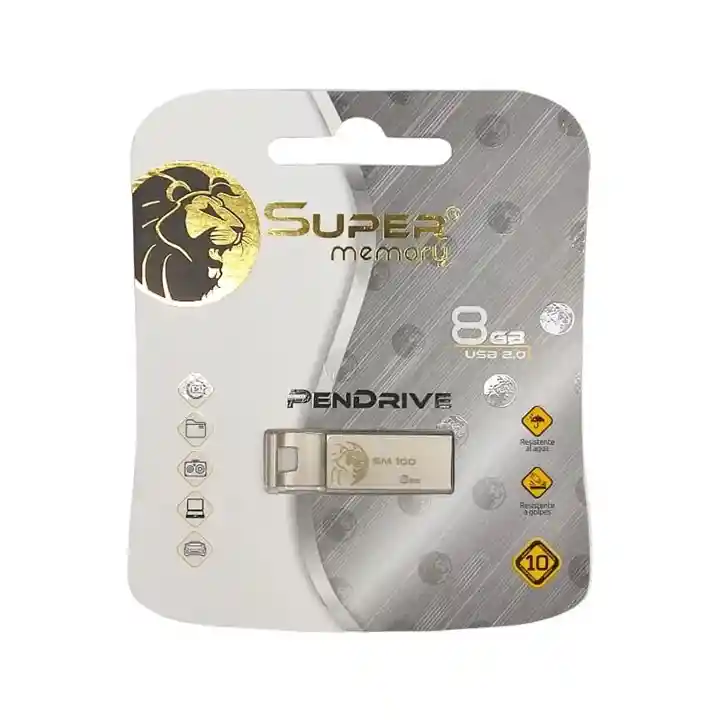 Memoria Usb 8gb Supermemory Metálica