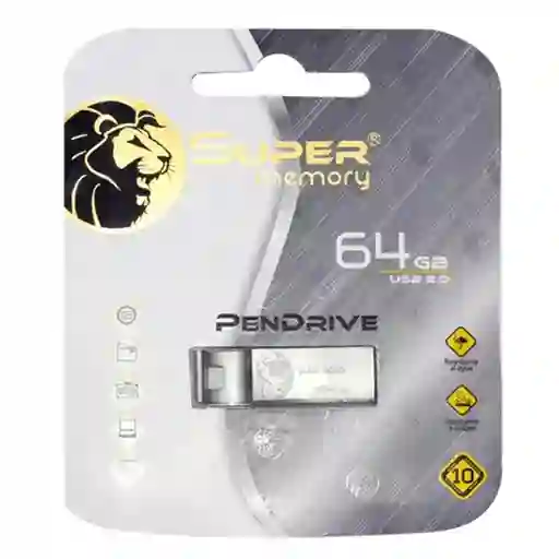 Memoria Usb 64gb Supermemory Metálica