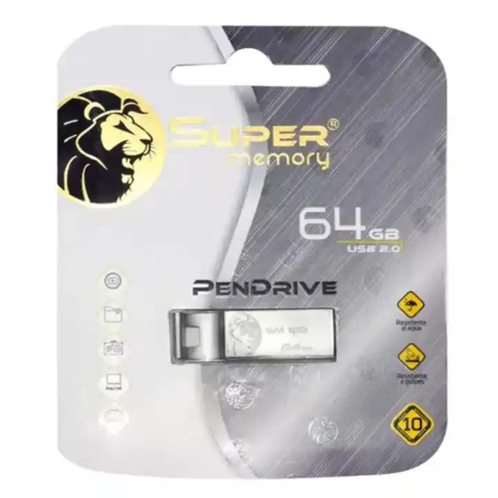 Memoria Usb 64gb Supermemory Metálica