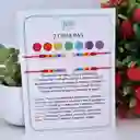 Set Pulseras 7 Chakras Corazón Para Compartir - Manillas De Protección