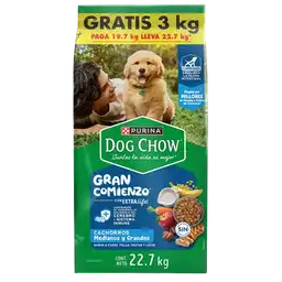 Dog Chow Gran Comienzo Cachorros Med. Y Gran. 22.7 Kg