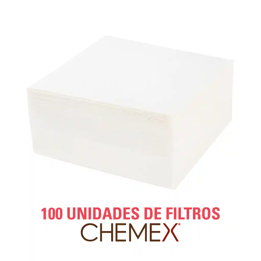 Filtros Chemex De 6 Tazas Cuadrados Originales (100 Unds)