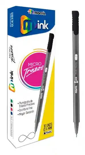 Boligrafo Micro Trazos Negro Marfil