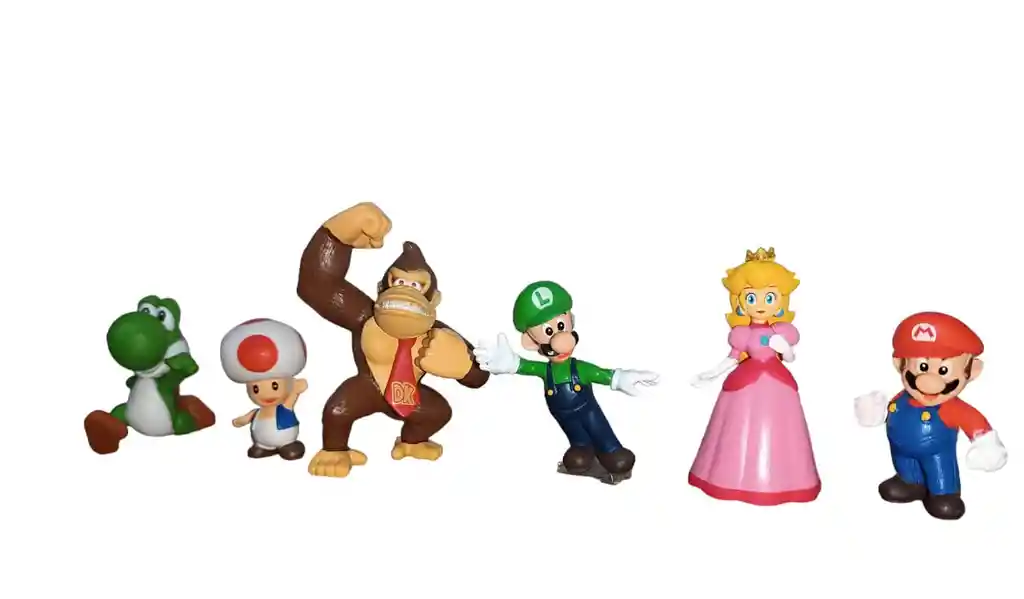 Juguete Mini Figuras De Super Mario Bros Caja Roja X6