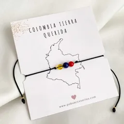 Pulsera Bandera De Colombia Con Cuarzos