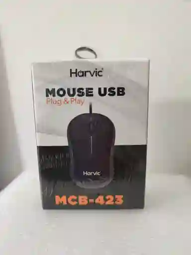 Mouse Usb Harvic Mcb-423 Negro Y Gris