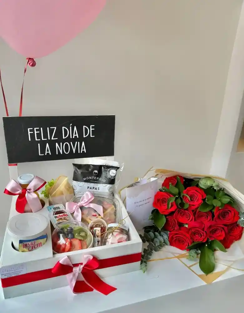 Combo Flores Y Desayuno Sorpresa Día De La Novia