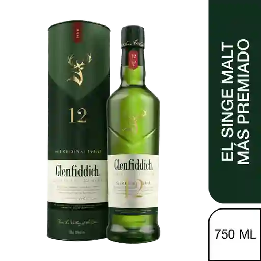 Glenfiddich Whisky Single Malt Scotch 12 Años 350ml