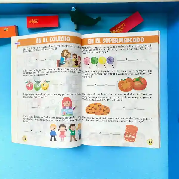 Kit Aprende Practica Multiplicación Y División Para Niños