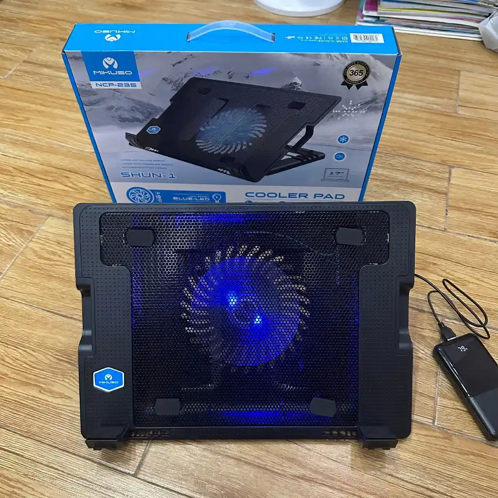 Base Refrigerante Ventilador Reclinable 5 Posiciones Ultra Silenciosa Conexion Usb-hasta 17 Pc Consolaspulgadas