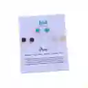 Set Aretes Signo Zodiacal - Topitos Piedra Natural Piscis (pack X 3 Pares)