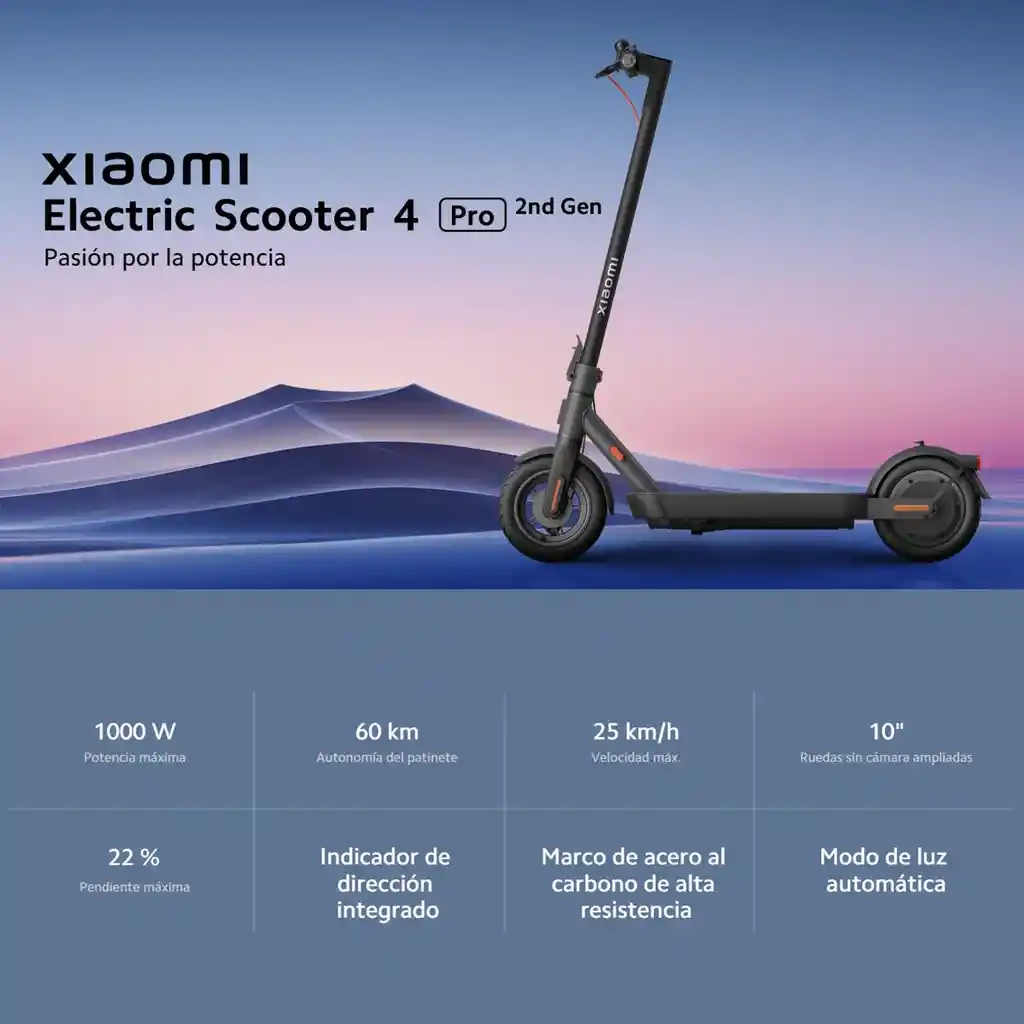 Xiaomi Electric Scooter 4 Pro (2nd Gen), Monopatín Eléctrico