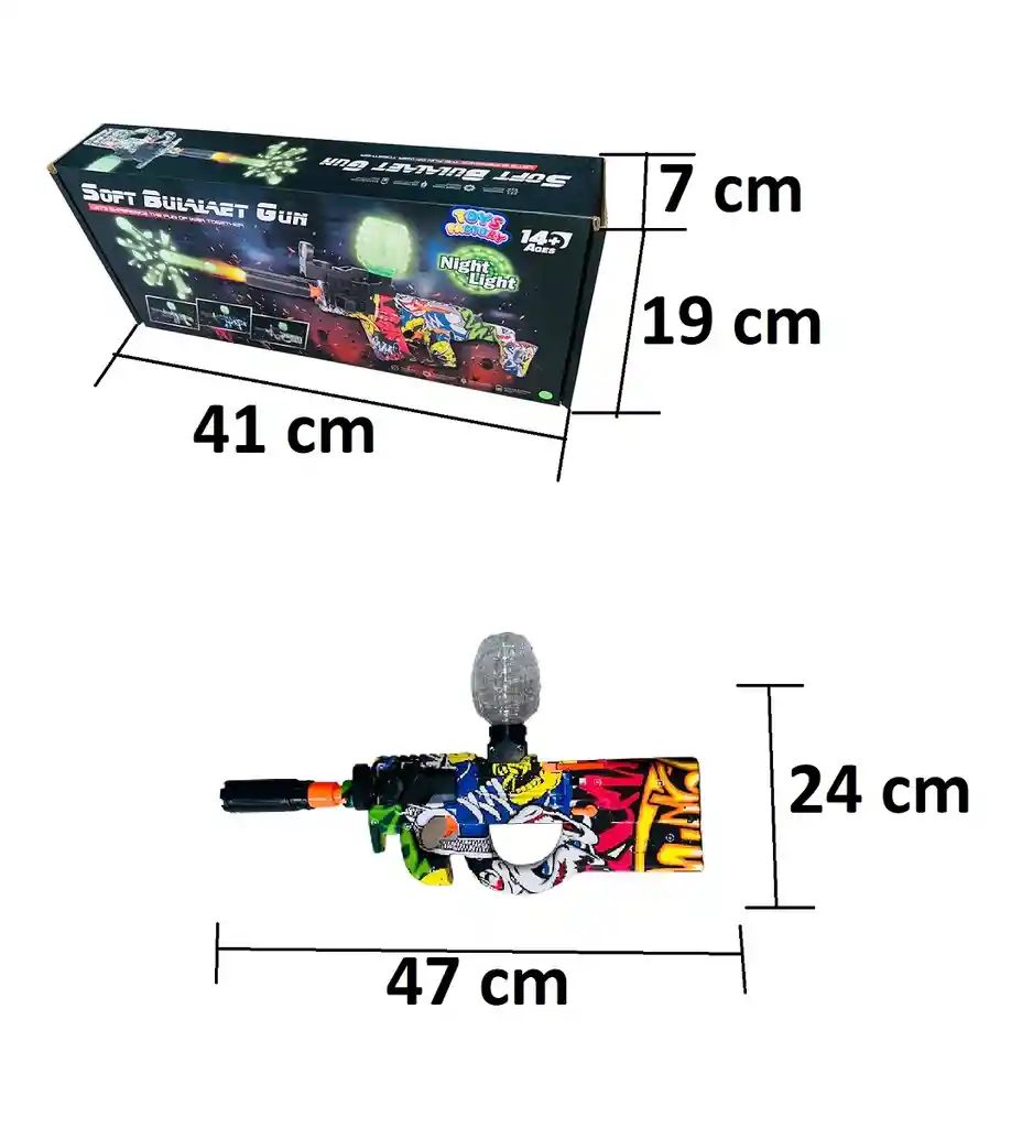 Fusil P-90 Lanzado De Esferas De Hidrogel Recargable Multicolor