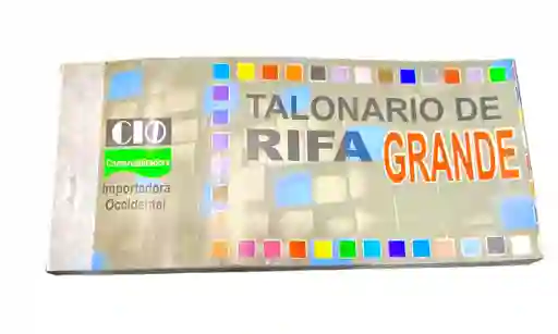 Talonario De Rifa Grande 2 Cifras 17 Cm X 7.5 Cm 100 Hojas