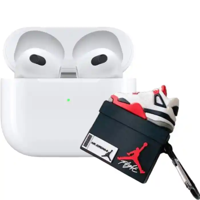 Airpods 3 Audifonos Calidad 1.1+ Funda 3d Para Airpods 3 De Silicona Funda Para Auriculares Con Llavero