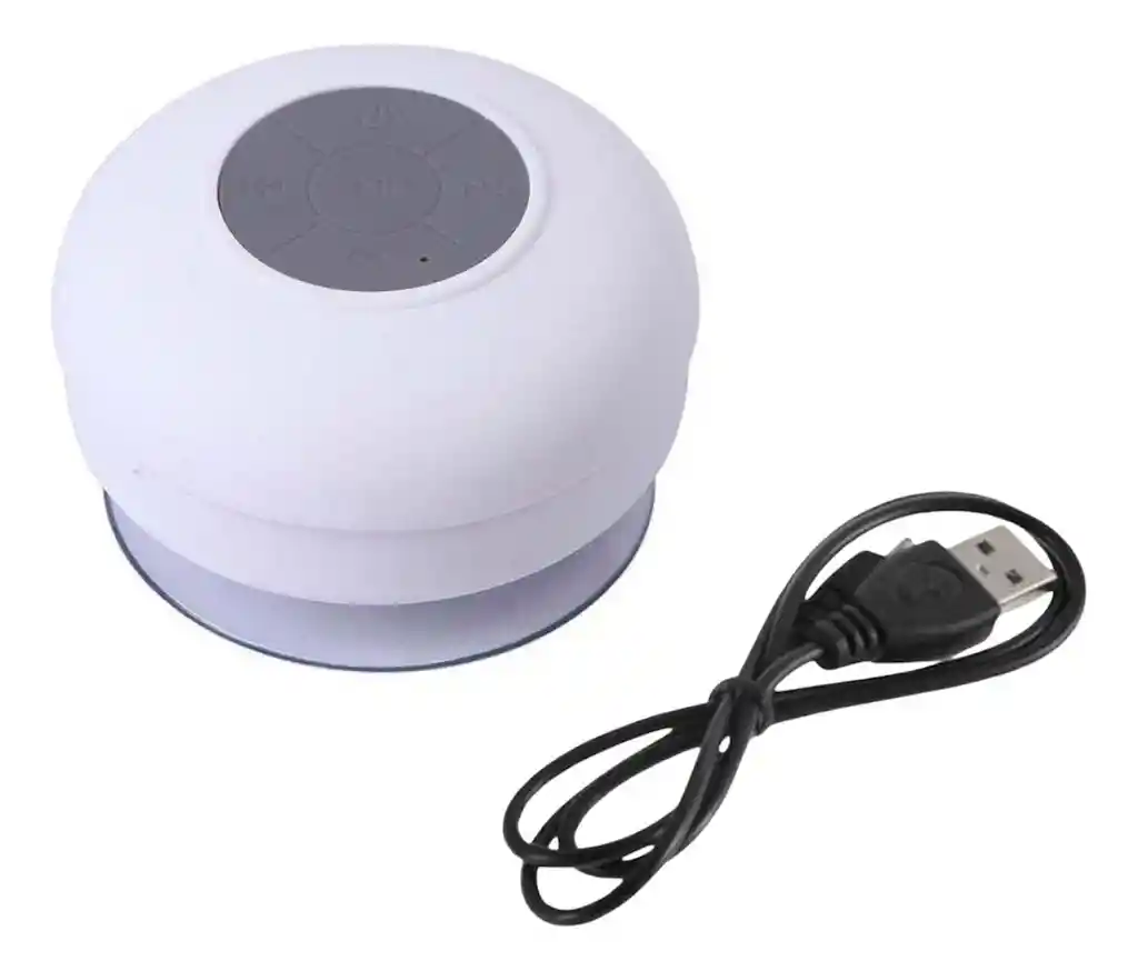 Mini Parlante Altavoz Bluetooth Waterproof Para Ducha Bts-06 Blanco