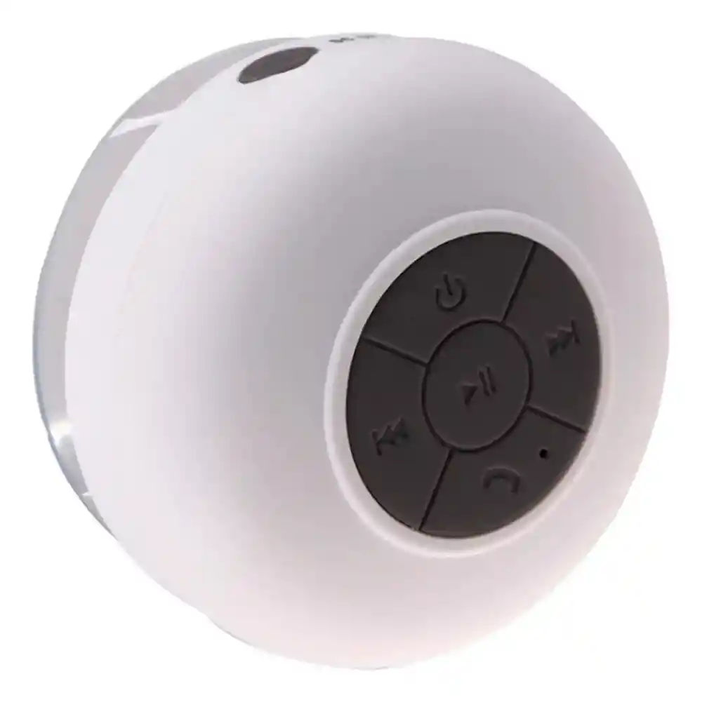 Mini Parlante Altavoz Bluetooth Waterproof Para Ducha Bts-06 Blanco