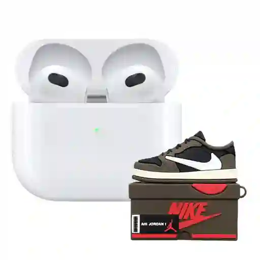 Airpods 3 Audifonos Calidad 1.1+ Funda 3d Para Airpods 3 De Silicona Funda Para Auriculares Con Llavero