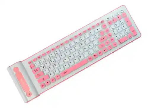 Teclado Bluetooth De Silicona Flexible Impermeable 107 Tecla