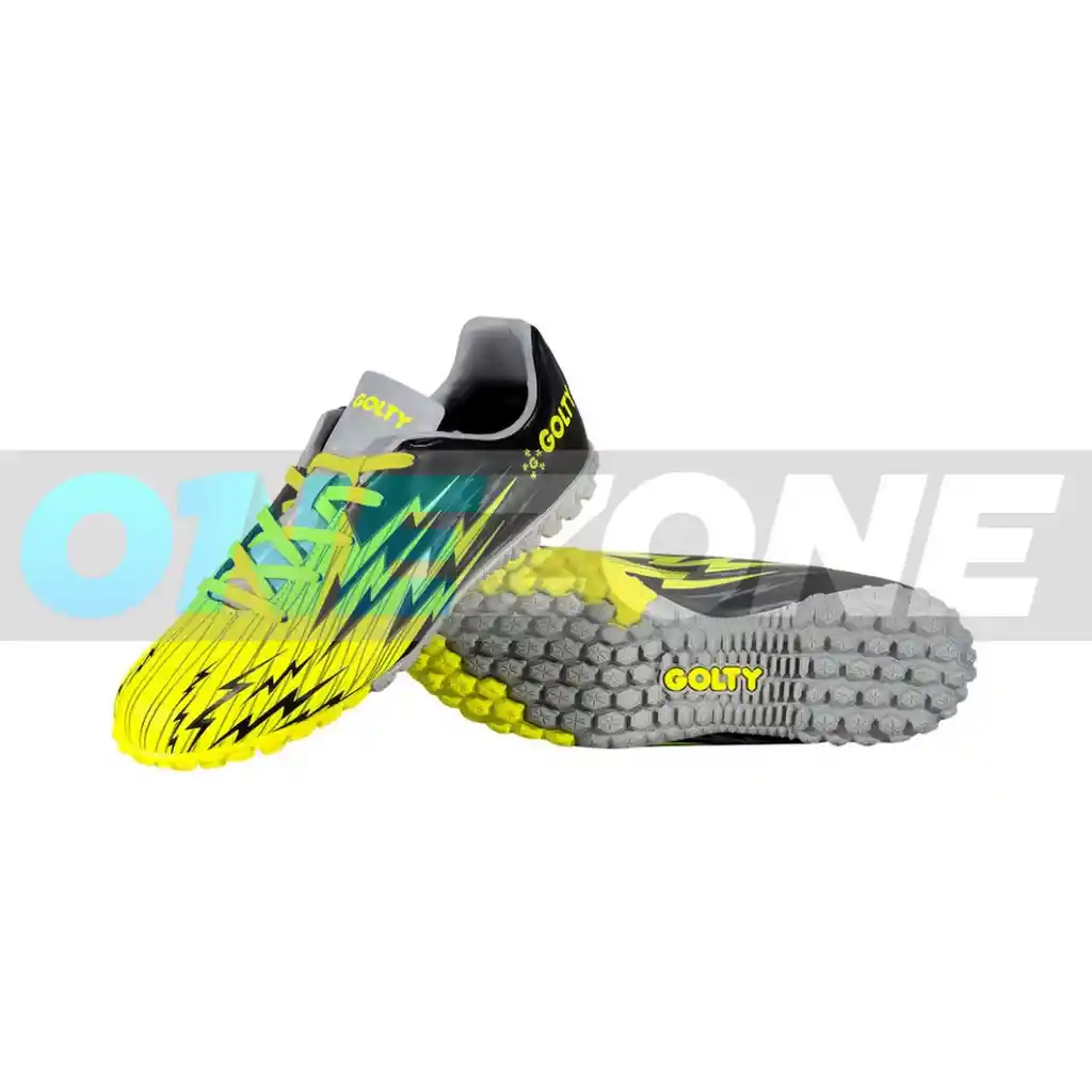 Zapatillas Golty Turf Formacion Shock Niño, Sintetica Talla: 1/ Amarillo