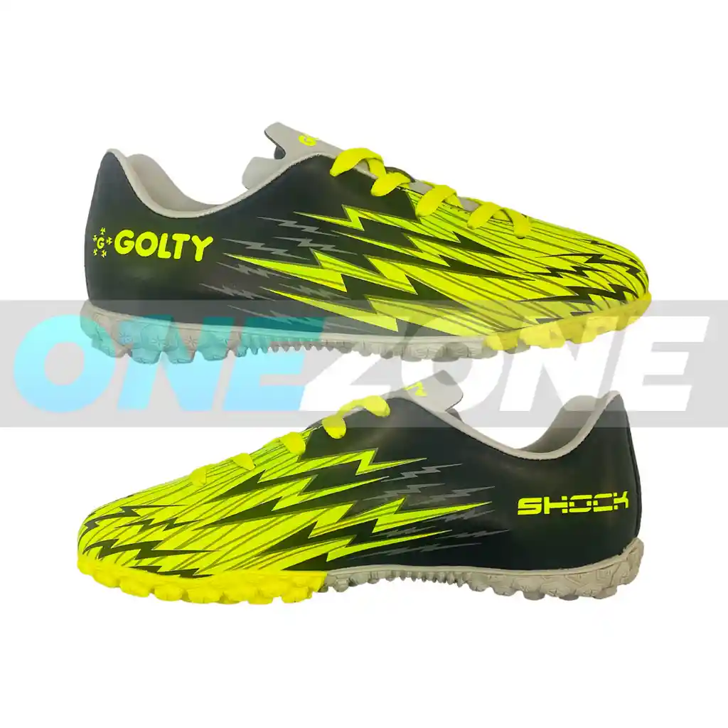 Zapatillas Golty Turf Formacion Shock Niño, Sintetica Talla: 3.5/ Amarillo