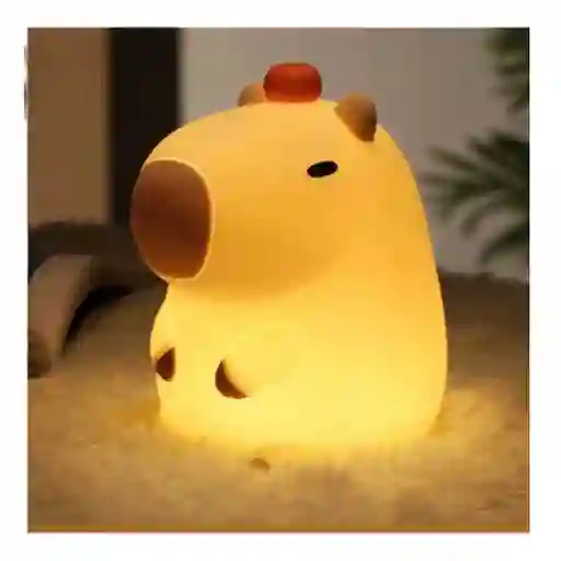 Mini Lampara De Noche Luz Led En Silicona Capybara