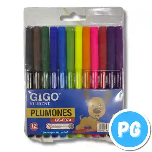 Paquete De Plumones Gigo X12 Unds